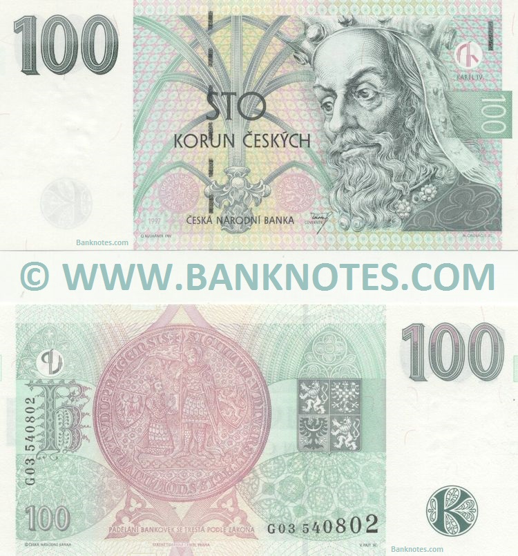 Czech Republic 100 Korun 1997 (G03 54080x) UNC