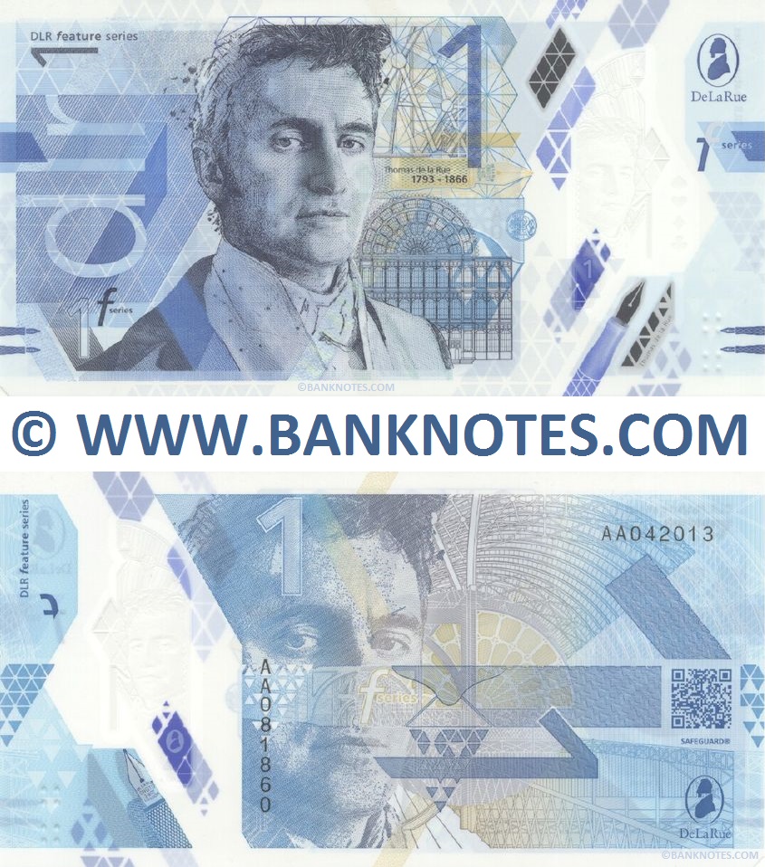 De La Rue 1 DLR ND Feature Series (Thomas de la Rue) (Polymer) UNC