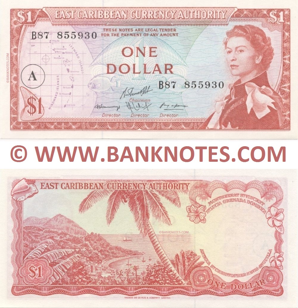 Antigua & Barbuda 1 Dollar (1974) (Sig.10) (B87 855930) UNC