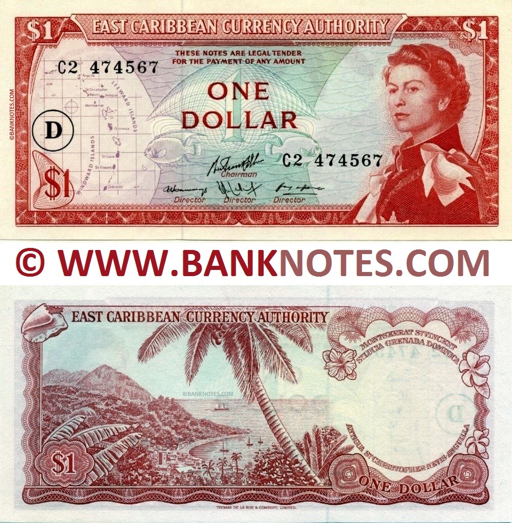 Dominica 1 Dollar (1974) (Sig.10) (C2 474567) UNC