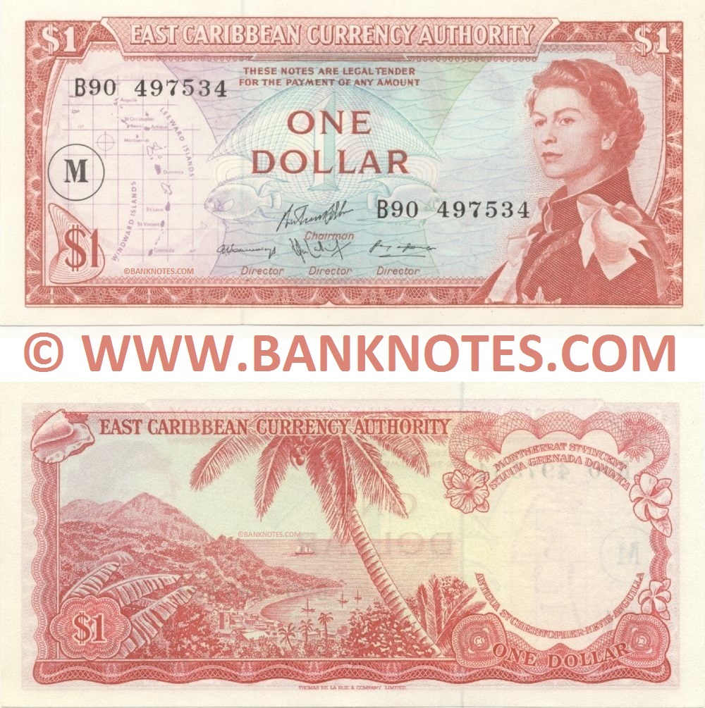 Montserrat 1 Dollar (1974) (Sig.10) (B90 497534) UNC