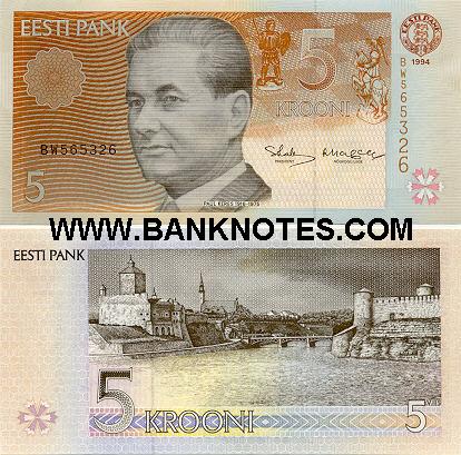 Estonia 5 Krooni 1994 (BW5653xx) UNC