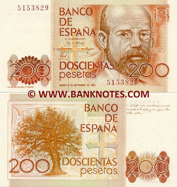 Spain 200 Pesetas 1980 (5153830) UNC