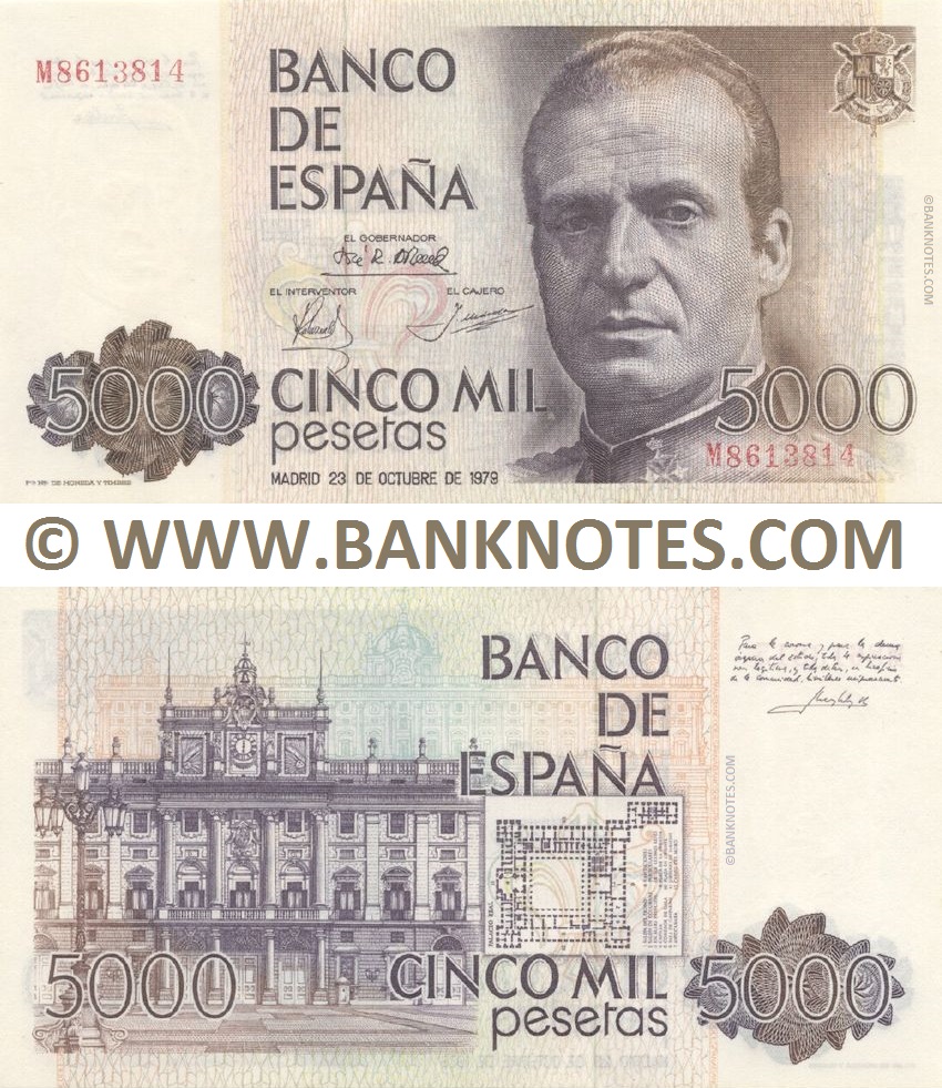 Spain 5000 Pesetas 23.10.1979 (R-5154715—A) (lt. circulated) VF-XF