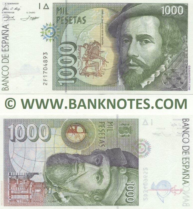 Spain 1000 Pesetas 12.10.1992