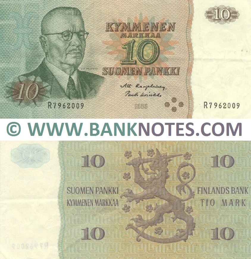 Finland 10 Markkaa 1980 (R7962009) (circulated) VF