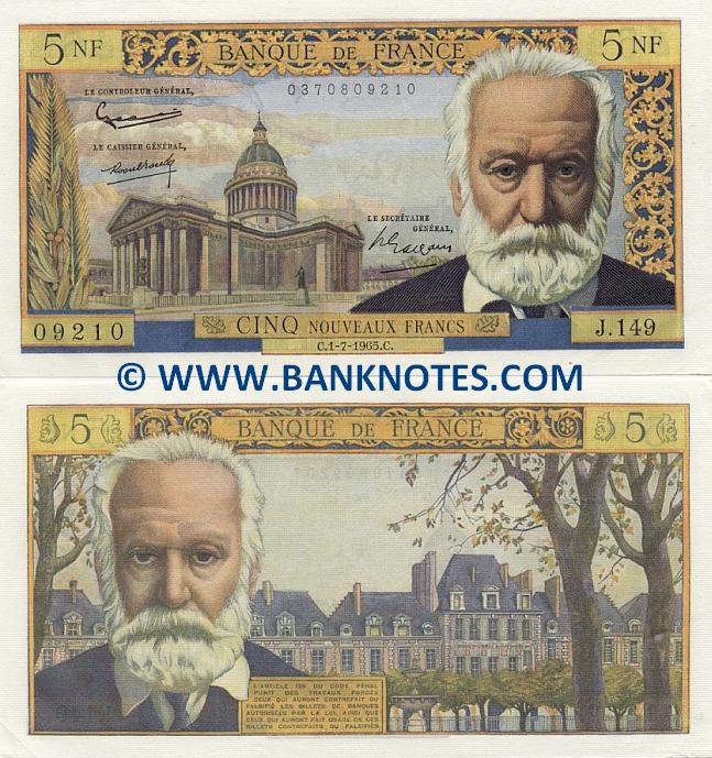 France 5 Nouveaux Francs 1.7.1965 (J.149/0370809207) AU-UNC