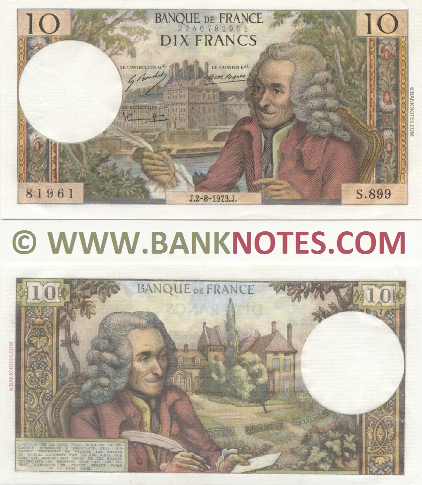 France 10 Francs Q.8.11.1973.Q. (N.930/232366664) AU