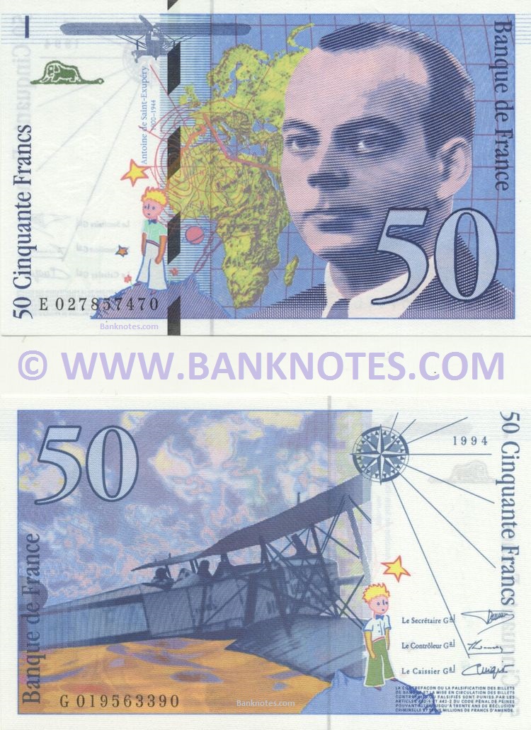 France 50 Francs 1994 (P 028222692) UNC–