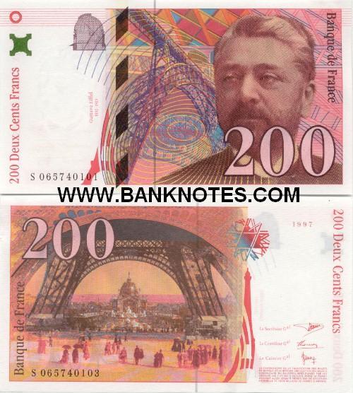 France 200 Francs 1997 (E 051386113) (circulated) VF-XF