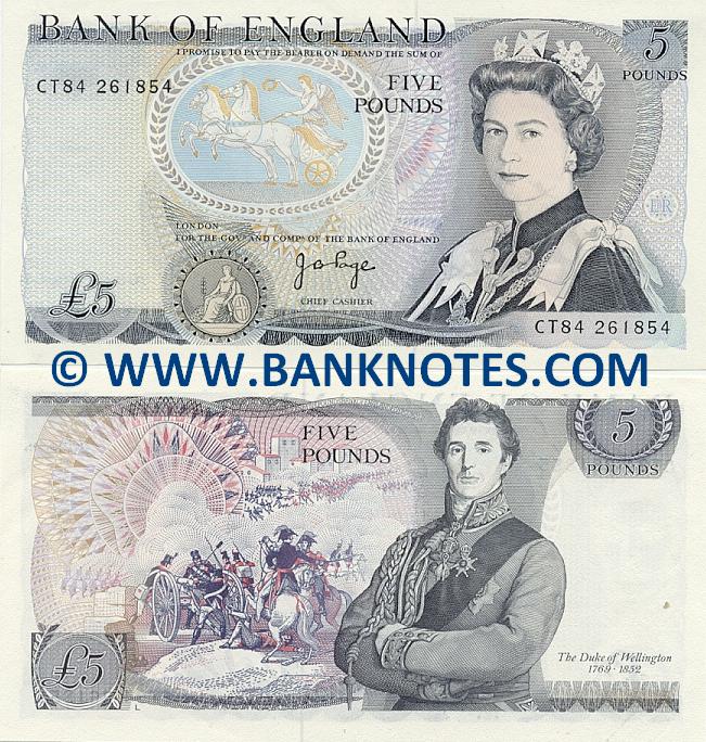 Great Britain 5 Pounds (1973-80) (AU56/976909) AU-UNC