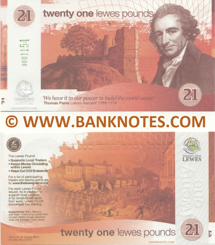 Great Britain 21 Lewes Pounds 2009 (000115x) UNC
