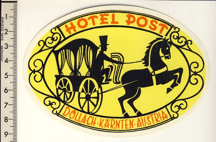 Austria: Döllach, Kärnten, Hotel Post (never hinged, with full glue)