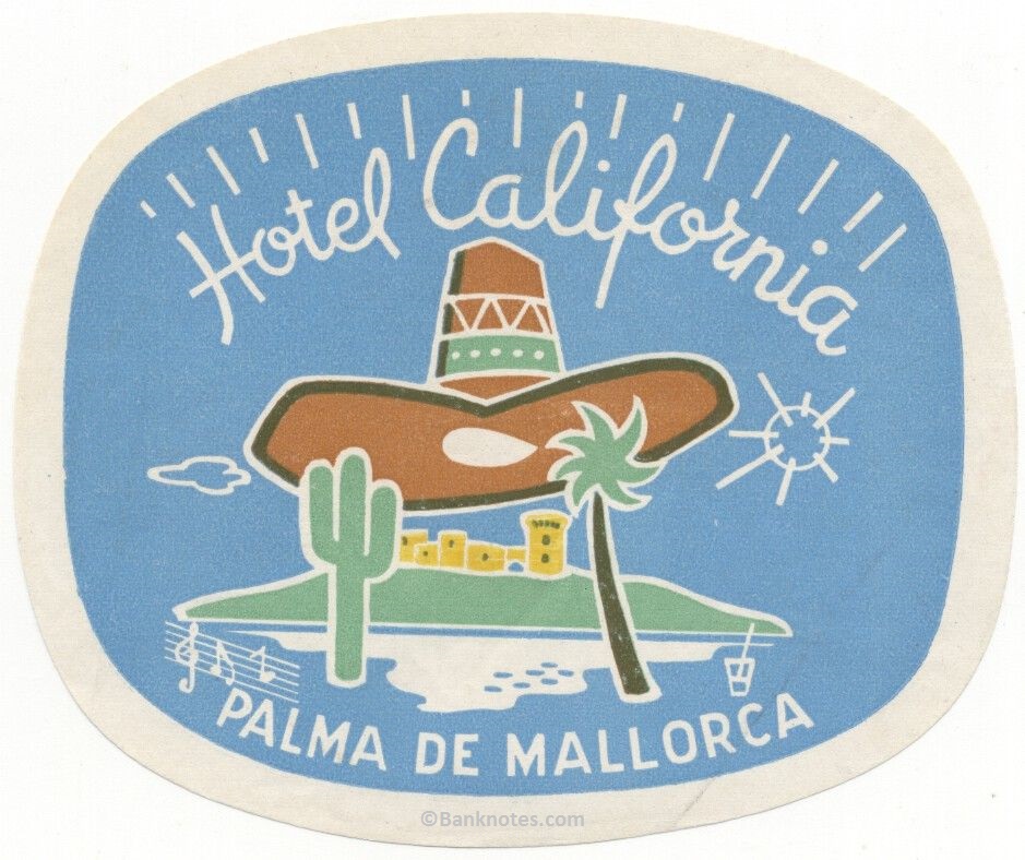 Spain: Palma de Mallorca: Hotel California (never hinged, glueless)