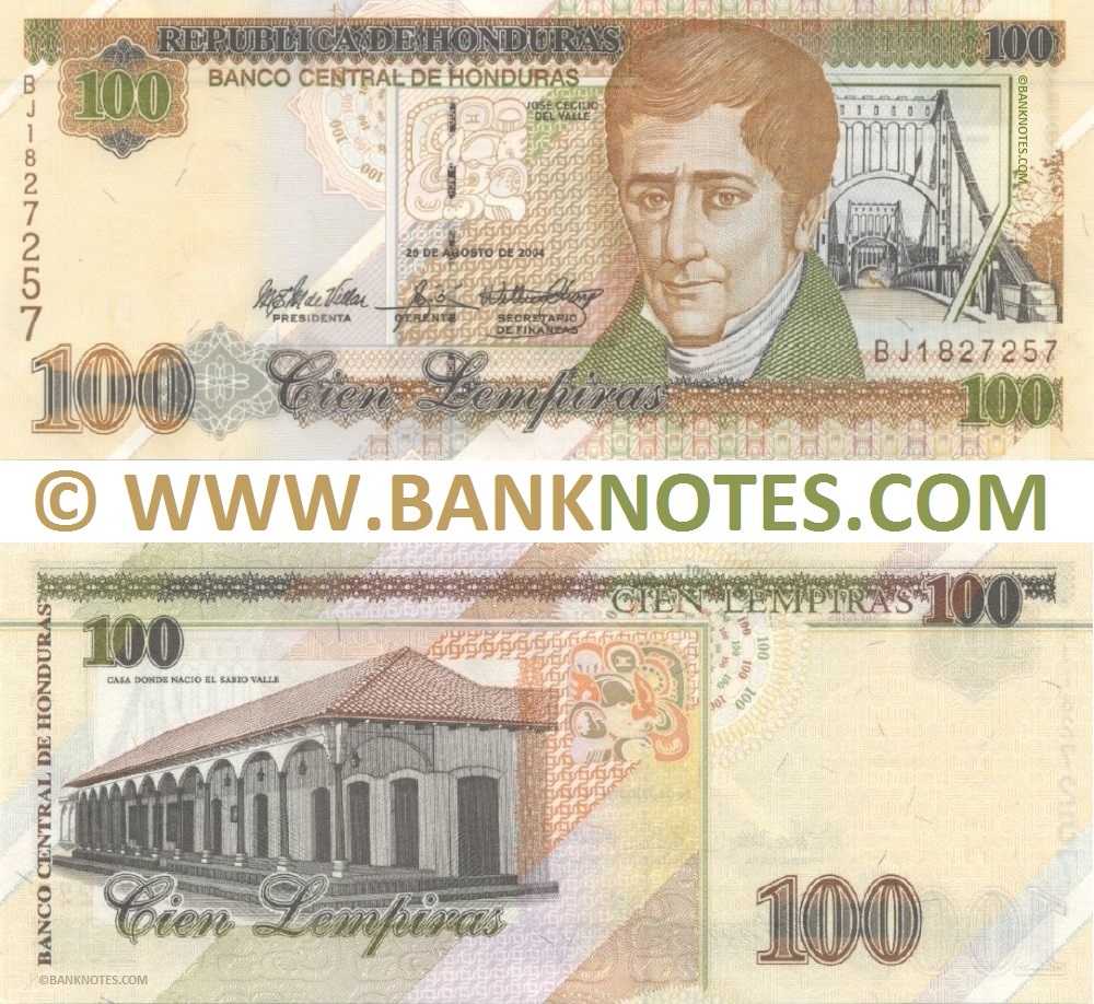 Honduras 100 Lempiras 26.8.2004 (BJ1827257) UNC