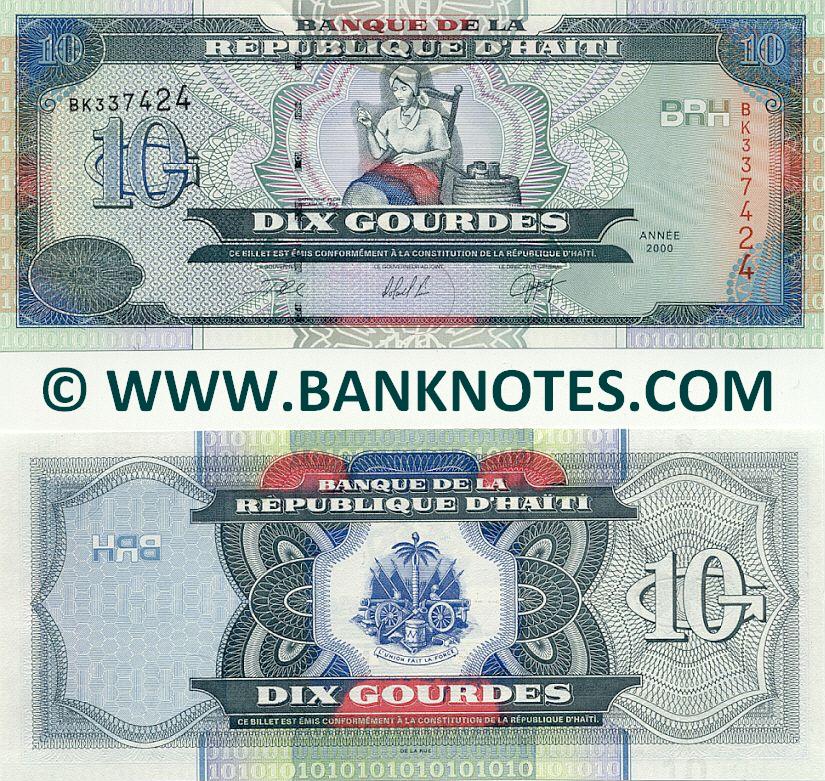 Haiti 10 Gourdes 2004 (CU4200xx) UNC