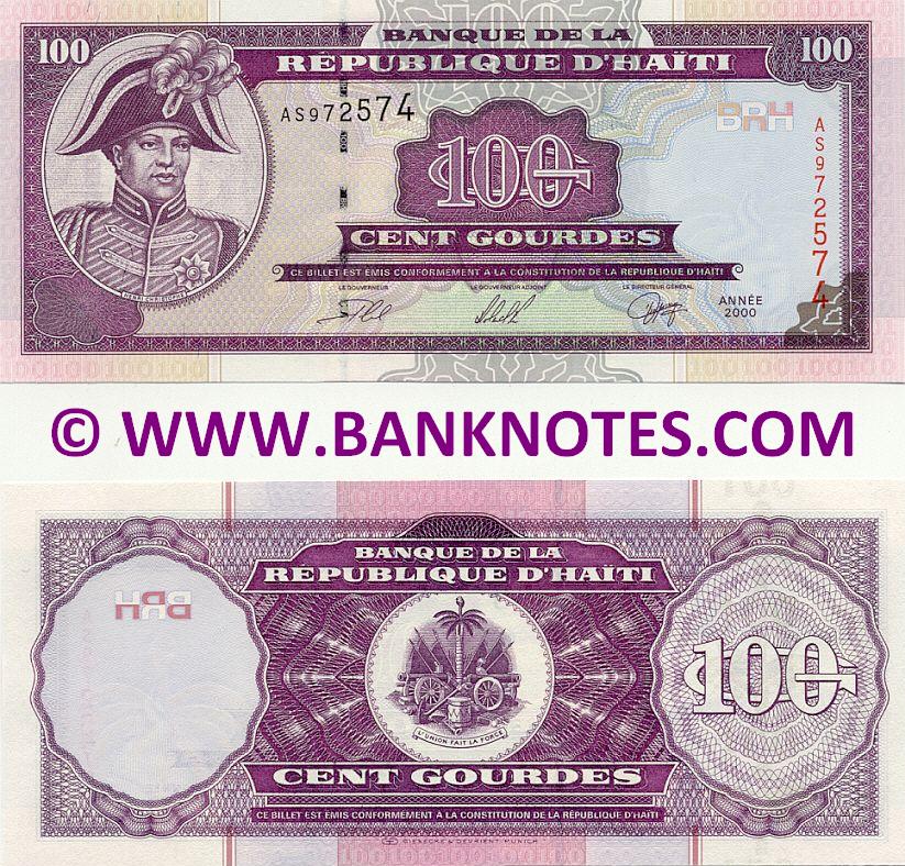 Haiti 100 Gourdes 2000 (AS9725xx) UNC