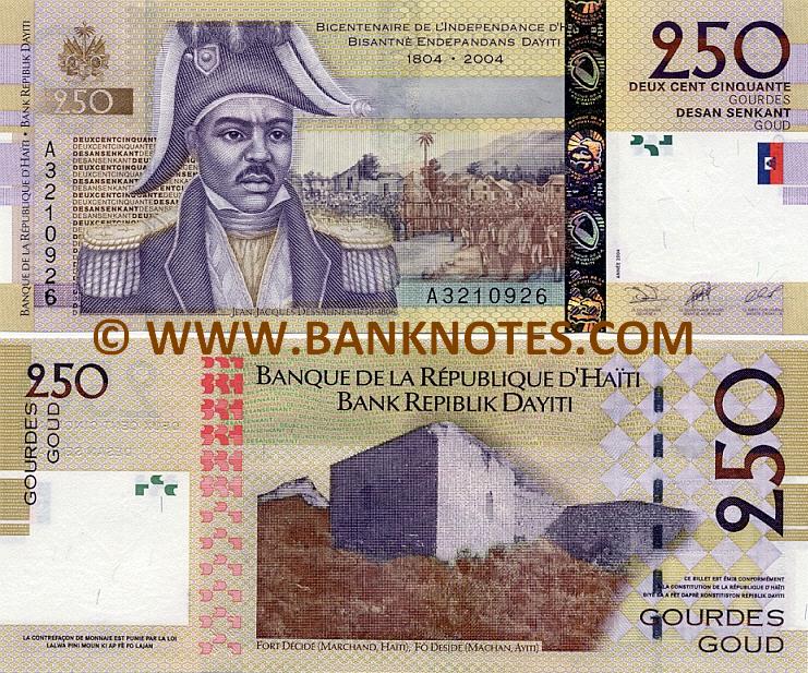 Haiti 250 Gourdes 2004 (A3210929) UNC