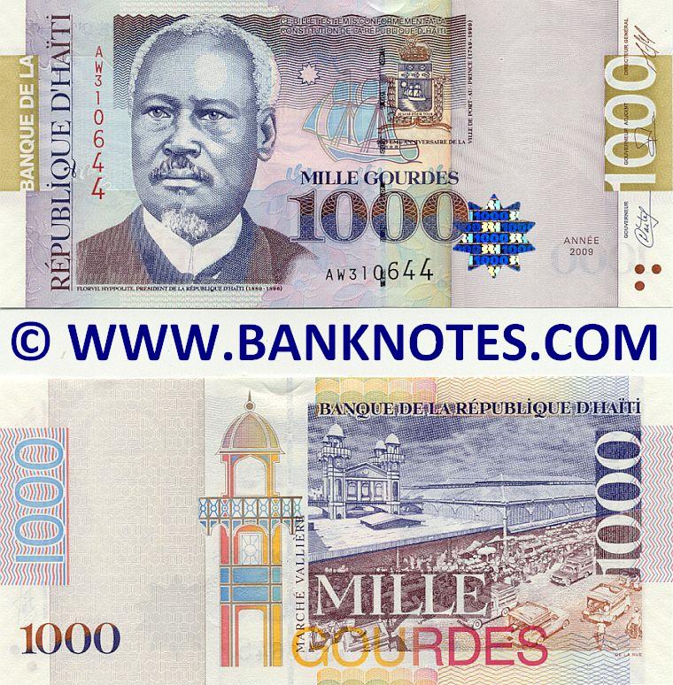 Haiti 1000 Gourdes 2009 (AW310647) UNC