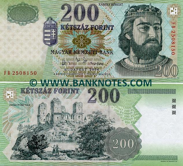 Hungary 200 Forint 2004 (FB25081xx) UNC