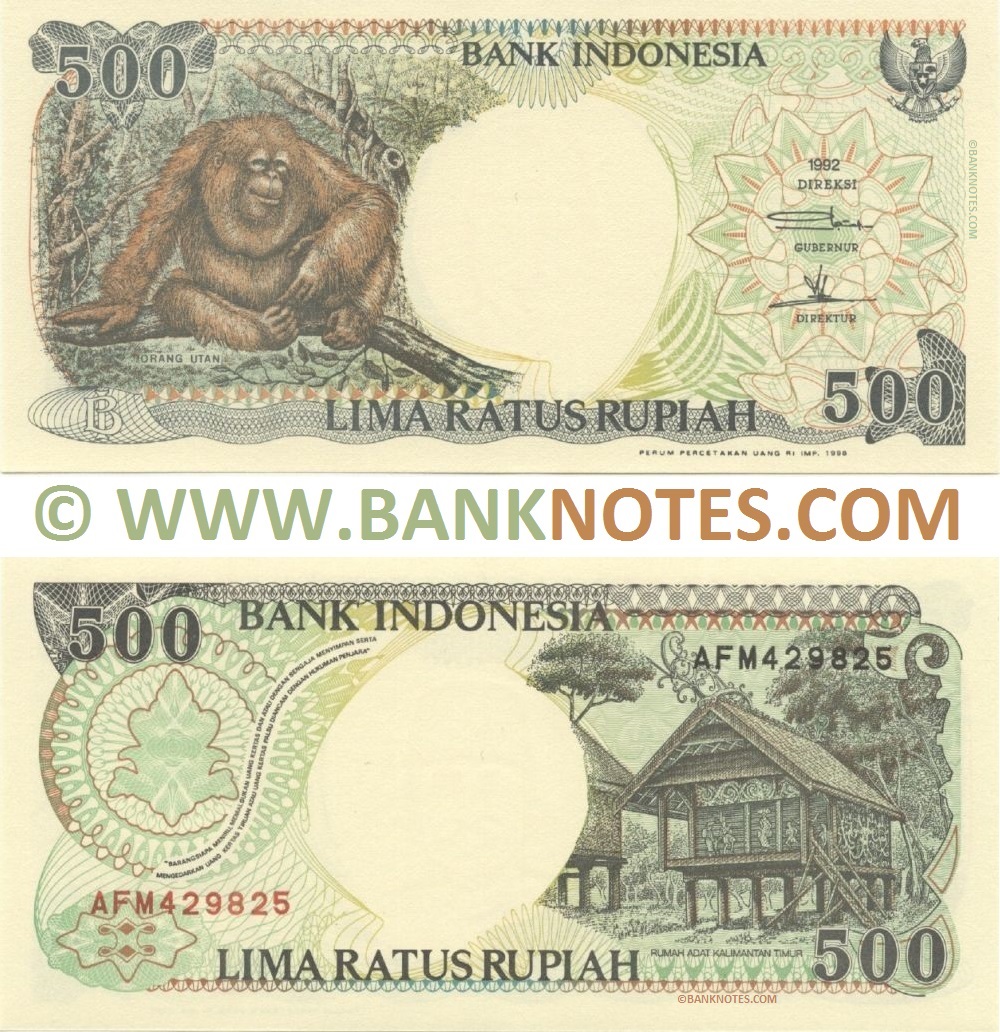 Indonesia 500 Rupiah 1992/1998 (AFM4298xx) UNC