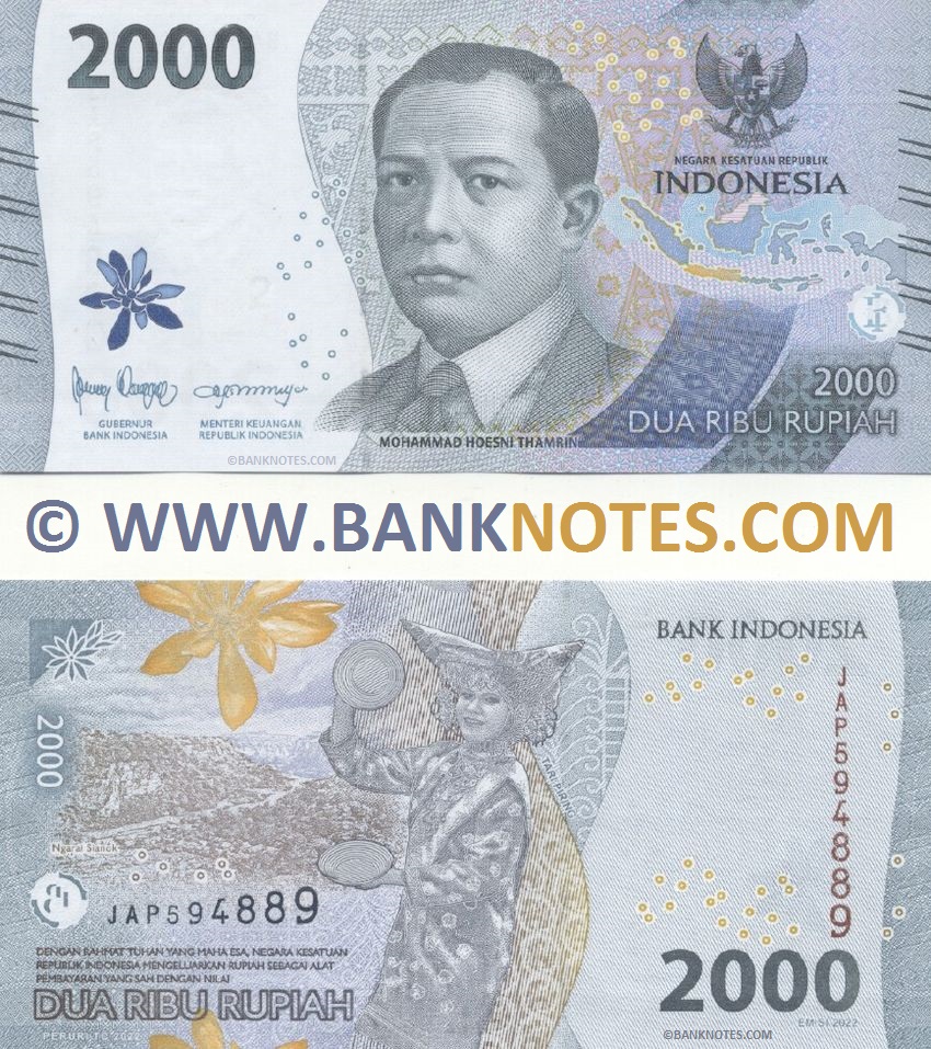 Indonesia 2000 Rupiah 2022 (JAP5948xx) UNC