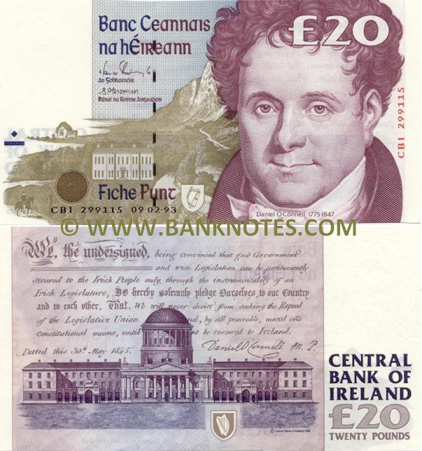 Ireland (Eire) 20 Pounds 29.10.1997 (NNP 760477) (circulated) F-VF