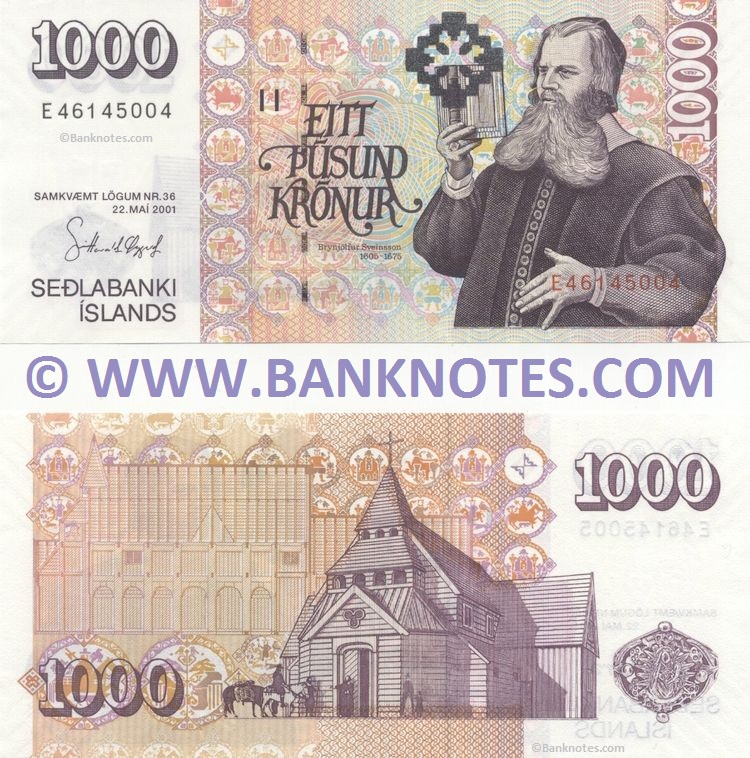 Iceland 1000 Kronur 22.5.2001 (Sig.: Øygard) (E461450xx) UNC