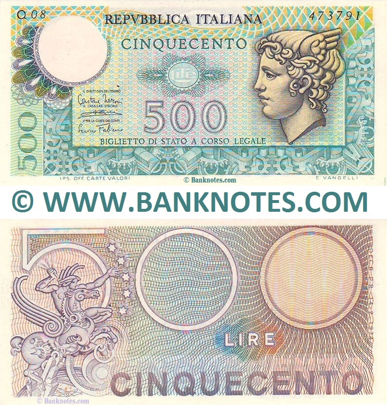 Italy 500 Lire 14.2.1974 (E02/739428) UNC