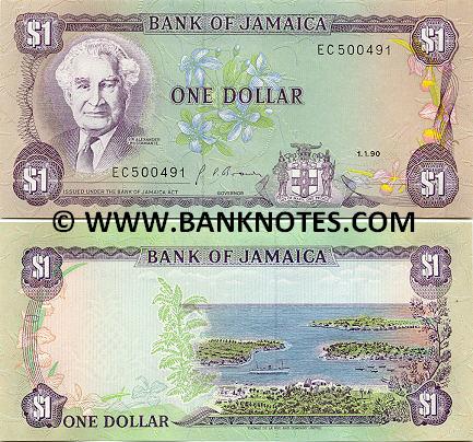 Jamaica 1 Dollar 1990 (EC5040xx) UNC