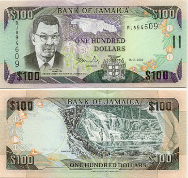 Jamaica 100 Dollars 15.1.2002 (SP5013xx) UNC