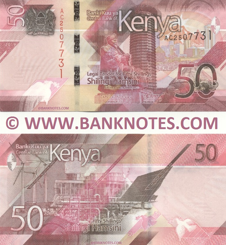 Kenya 50 Shillings 2019 (AC25077xx) UNC
