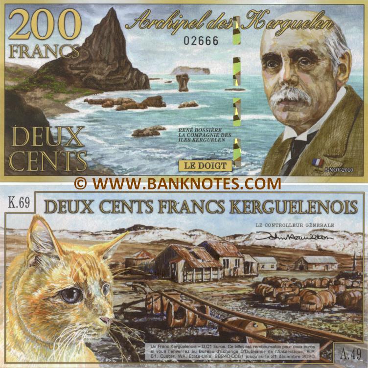 Kerguelen 200 Francs 2010 (0269x) (polymer) UNC