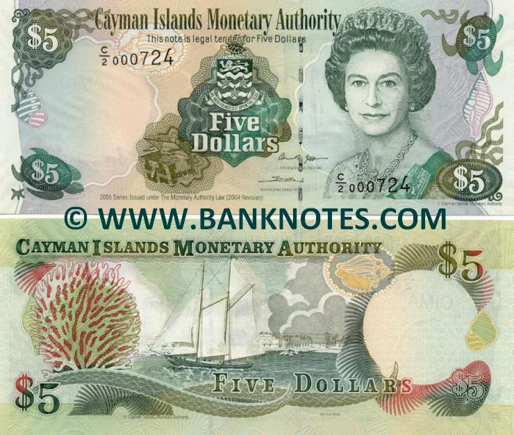 Cayman Islands 5 Dollars 2005 (C/2 0007xx) UNC
