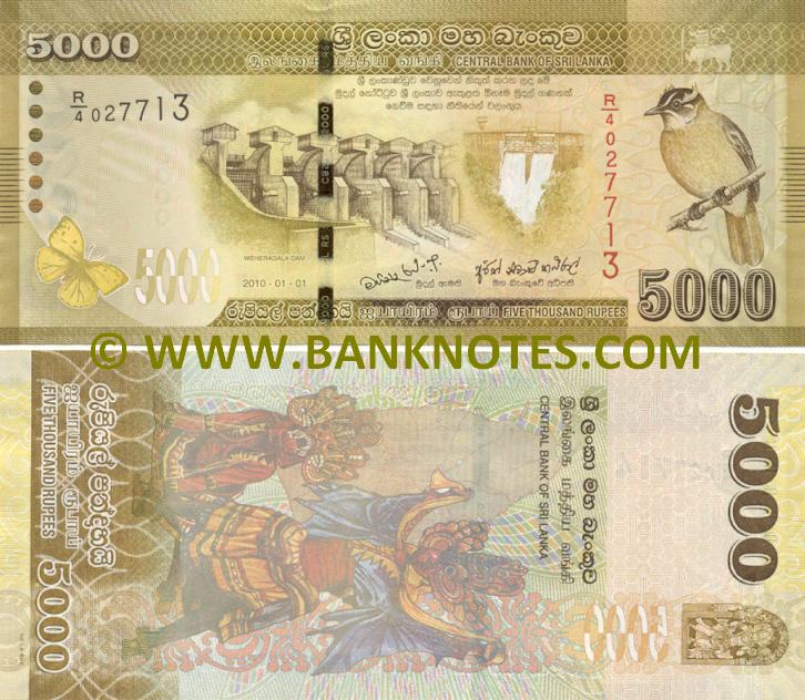 Sri Lanka 5000 Rupees 1.1.2010 (R/4 027714) UNC