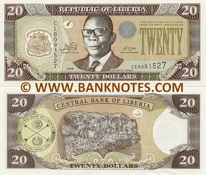 Liberia 20 Dollars 2009 (CE80915xx) UNC