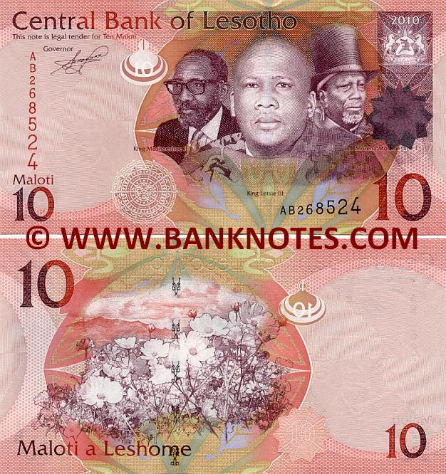 Lesotho 10 Maloti 2010 (AB2685xx) UNC