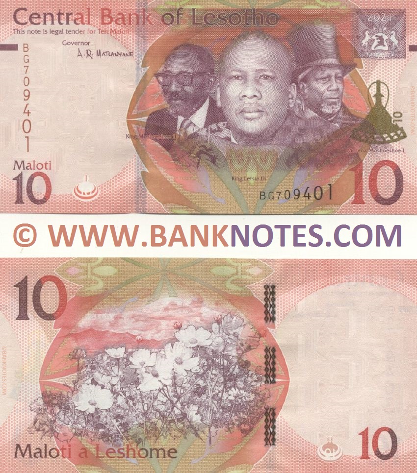 Lesotho 10 Maloti 2021 (BG7094xx) UNC