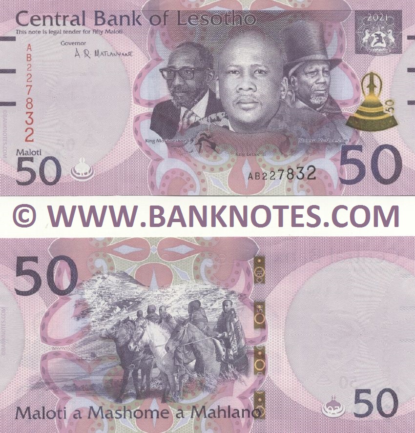 Lesotho 50 Maloti 2021 (AB227835) UNC