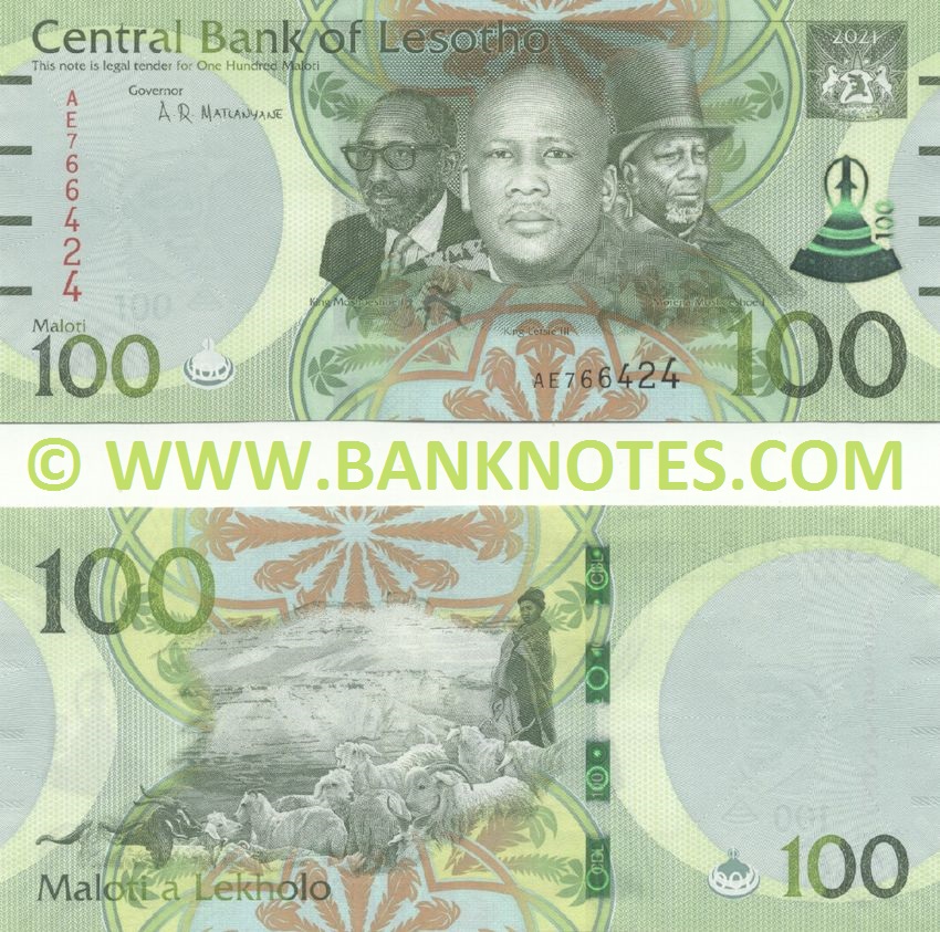 Lesotho 100 Maloti 2021 (AE766424) UNC