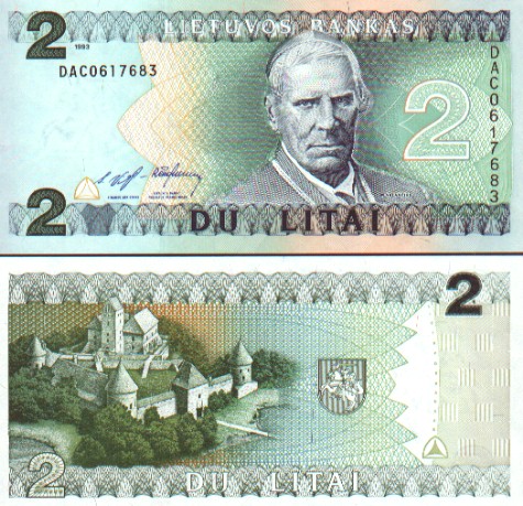 Lithuania 2 Litai 1993
