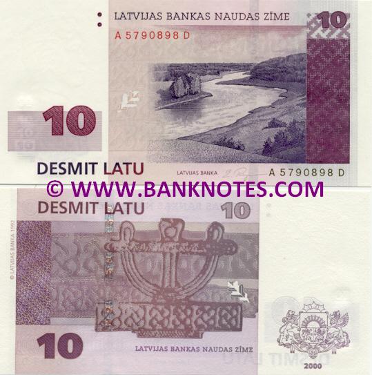 Latvia 10 Latu 2000 (A5790897D) UNC