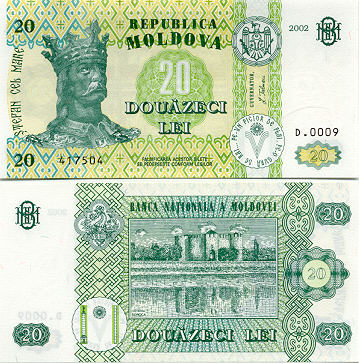 Moldova 20 Lei 1997 (D.0045/1702xx) UNC