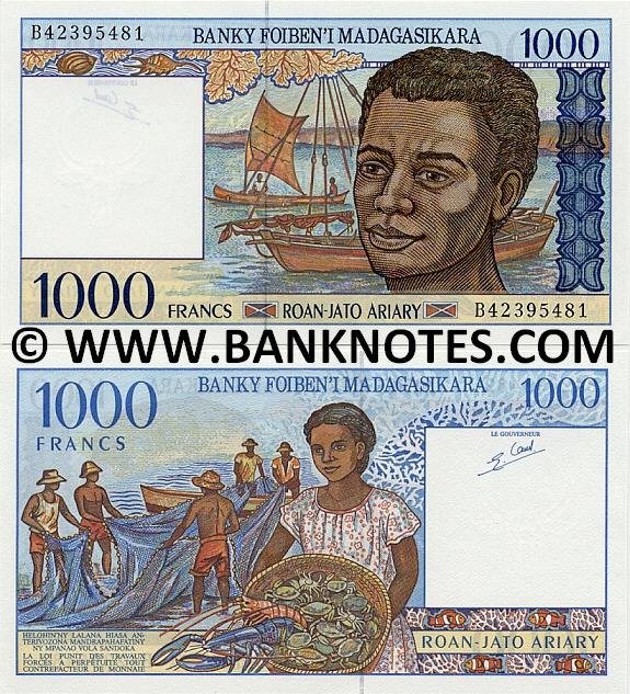 Madagascar 1000 Francs (1994) (B423954xx) UNC