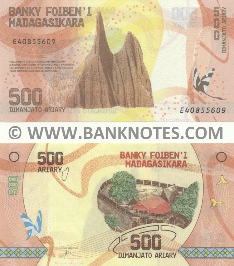 Madagascar 500 Ariary (2017) (E408556xx) UNC