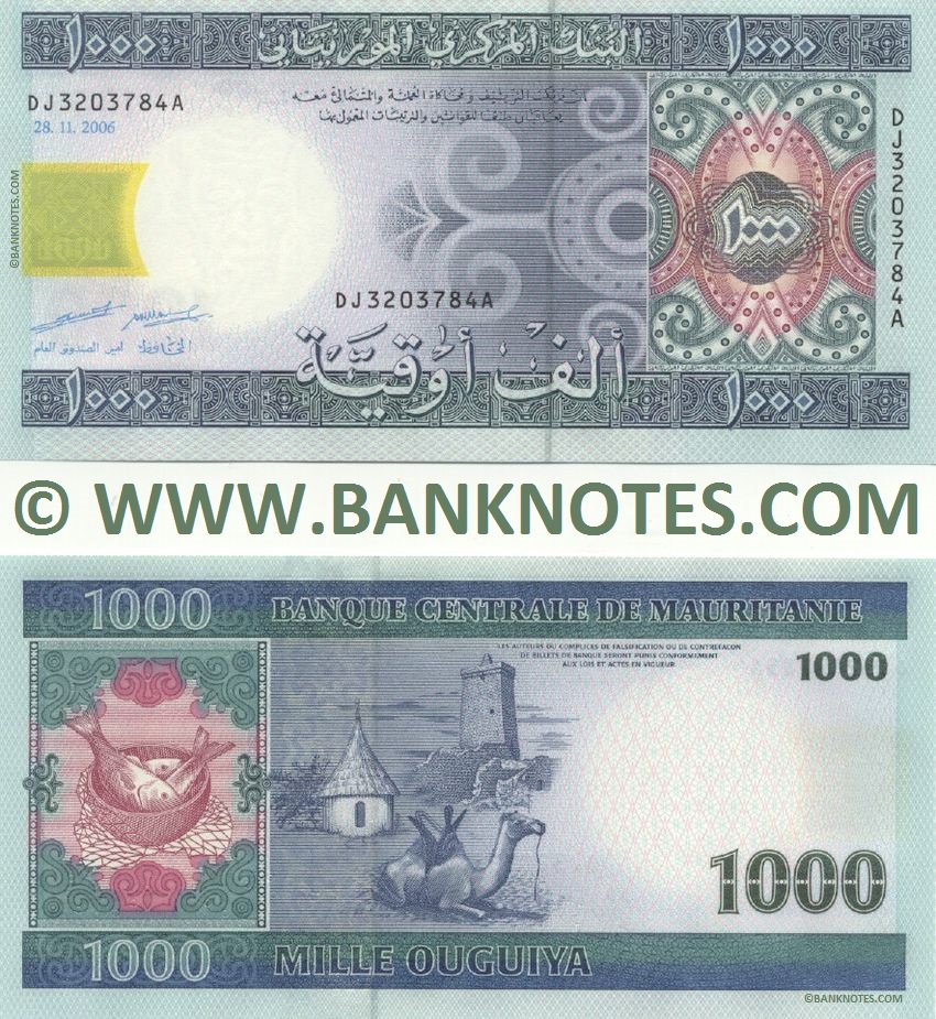 Mauritania 1000 Ouguiya 28.11.2006 (DJ3203784A) UNC