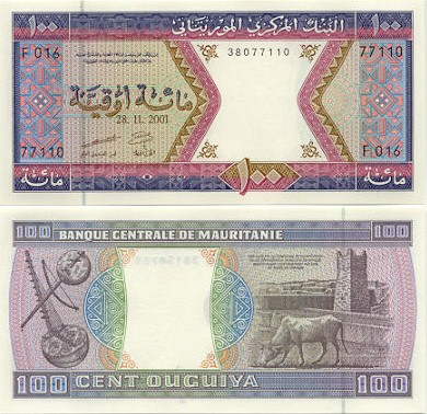 Mauritania 100 Ouguiya 2001 (G017/406728xx) UNC