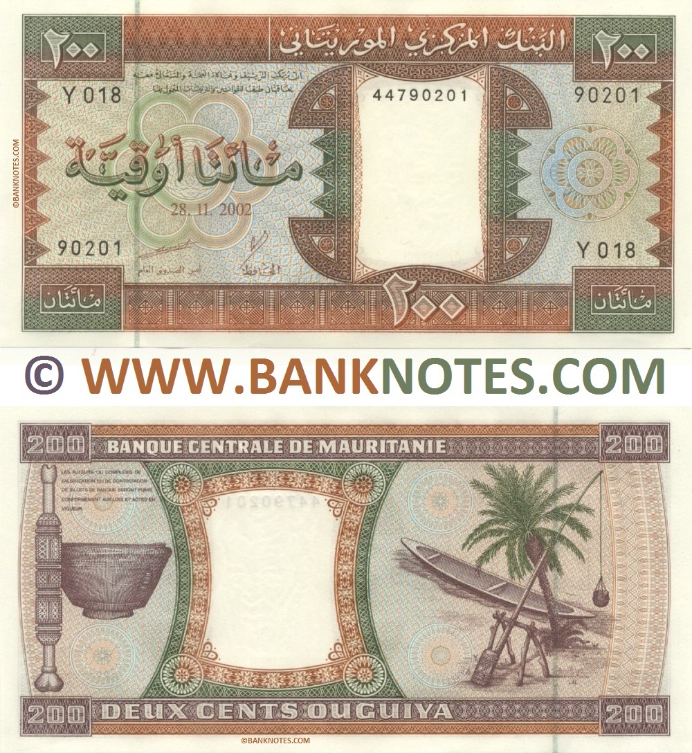 Mauritania 200 Ouguiya 28.11.2002 (Y018/447902xx) UNC