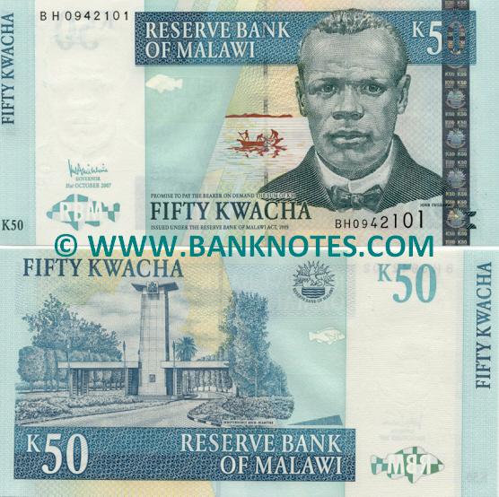 Malawi 50 Kwacha 31.10.2007 (BH09421xx) UNC