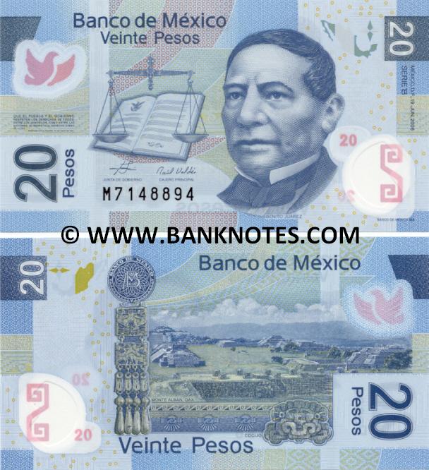 Mexico 20 Pesos 19.6.2006 (Serie A) polymer UNC